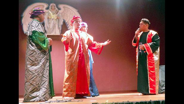 ASCC students portray the Three Wise Men meeting with King Herod 