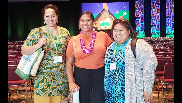 Ms. H. Gingerlei Porter (left),Ms. Demitrah Mauga (center),Ms. Eirenei Tesimale (right)