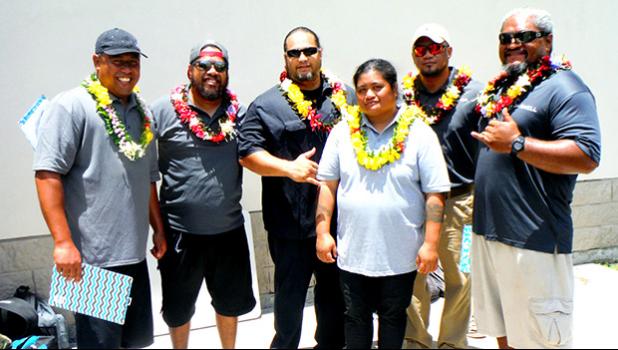 (l-r) Lotoa Lotoa, Roger Sagaga, Tai Williams, Malaia Vaiau, Leon Fuata, and Darnall Fuiava