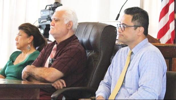 [l-r] Port Administration director Taimalelagi Dr. Claire Poumele; ASG Treasurer Ueligitone Tonumaipe’a; and Attorney General Talauega Eleasalo V. Ale. 