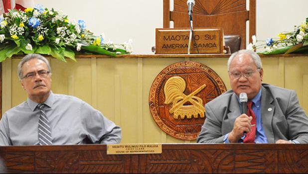 Police Commissioner Le’i Sonny Thompson and Director of the Department of Homeland Security (HLS) Alfonzo Pete Galea’i