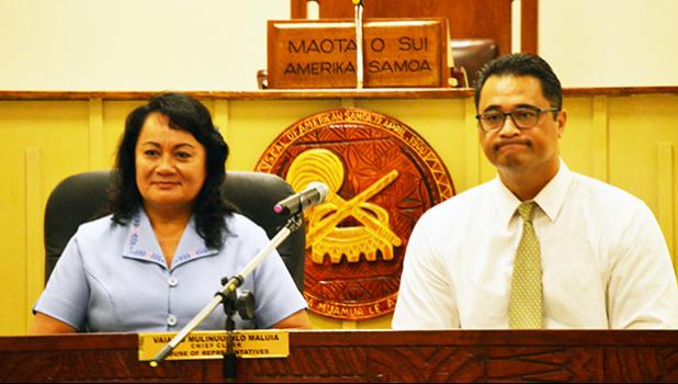 Director of the local Medicaid Office, Sandra King-Young and Attorney General Talauega Eleasalo Ale