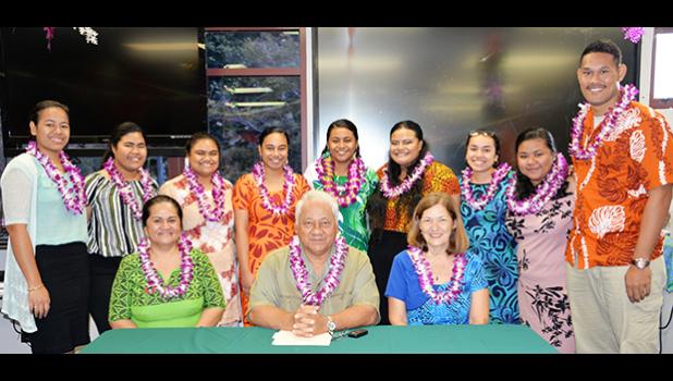 Photo of members of Scholarship Board with ASCC recipients.