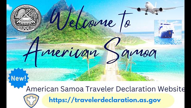 The “American Samoa Traveler Declaration” portal