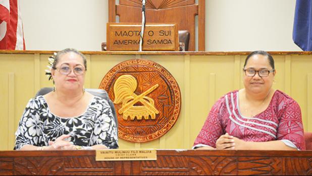 Catherine Aigamaua-Saelua (left) along with Dr. Roxanne Sua’ava Salave’a
