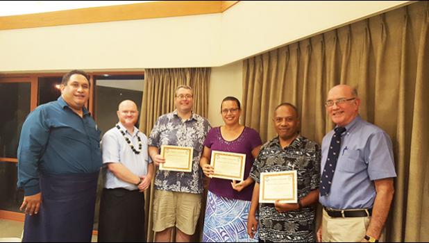  [l-r] Fainu’ulelei; ASLA past president Aaron Thomas; PAI attorneys Richard deSaulles, Gwen Tauiliili-Langkilde, and Matailupevao Leupolu; and ASLA staff attorney Frederick O’Brien.