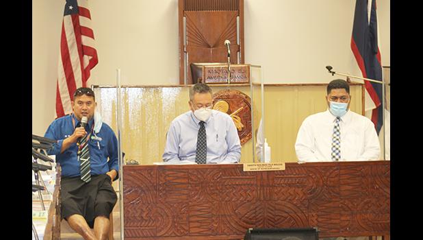 Wallon Young (middle) and two other ASPA representatives
