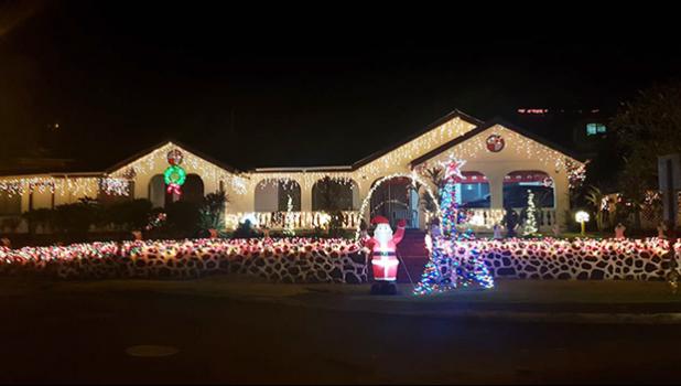 HC Asuega Faamamata home decorated for Christmas