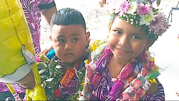 Aua's kindergarten graduation ceremony earlier this month