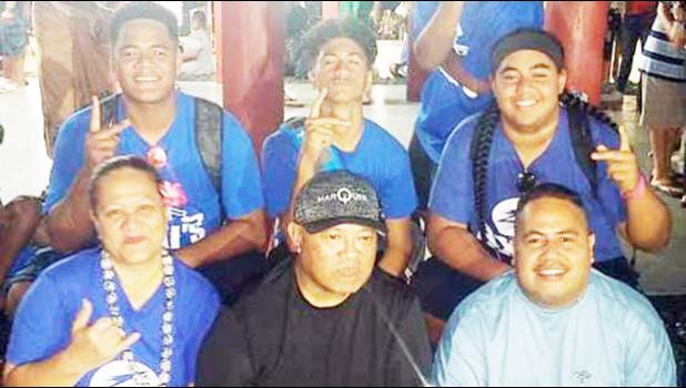 Some AYFS Matai’s football players, with their parents