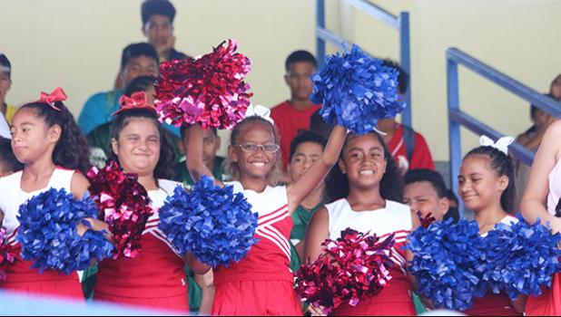 The AYFS cheerleading squad 