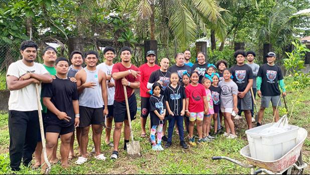 AYFS President Victor Avalos and board members, coaches, parents and players