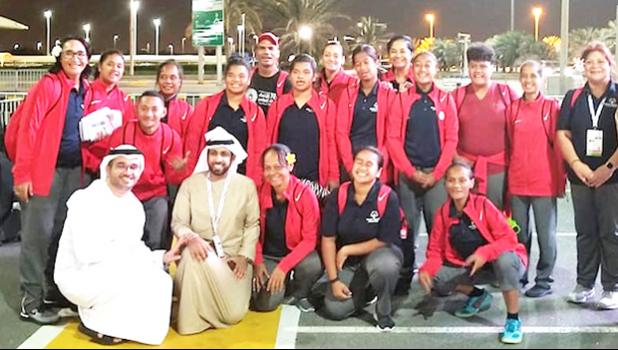 American Samoa Special Olymipians in Abu Dhabi, Arab Emirates.