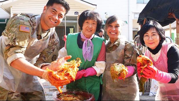 Jalen S Mamea helping make kimchee