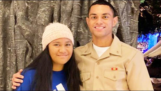 Toa o Samoa Ben Maulupe of Aua with his niece Christina Tase