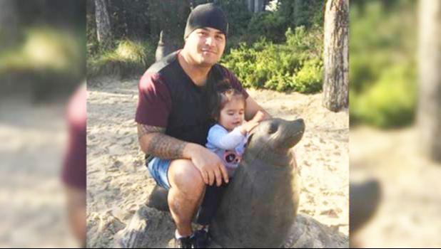 Ben Togiai, 30 shown in a Facebook photo with his young daughter.