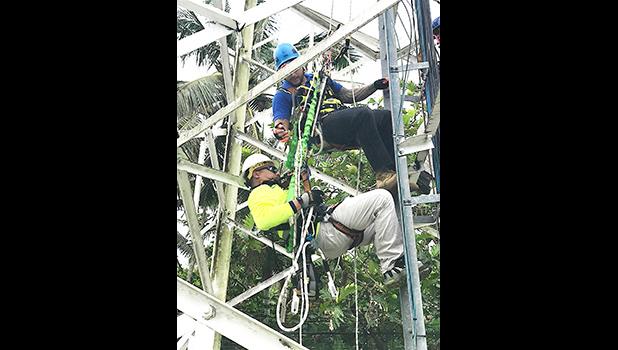 Bluesky Technical staff have successfully completed safety and rescue training, and are now certified in Telecommunications Tower climbing safety, Fall protection and rescue operations.  [Courtesy photo]