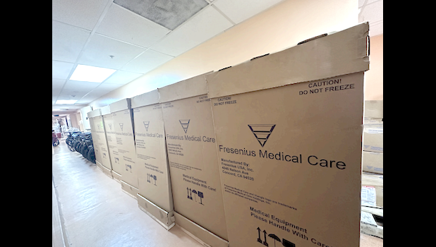  boxes of dialysis machines