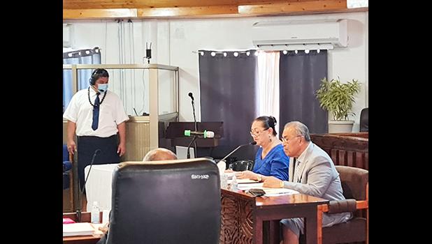 Treasurer Malemo Tausaga at joint budget hearing
