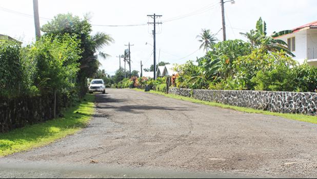 Cardinal Pio Road, one of the side roads in the Fatuoaiga and Ottoville area
