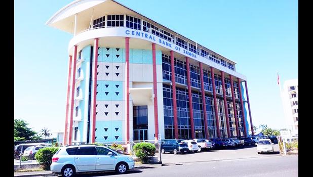 The Central Bank of Samoa in the Apia 