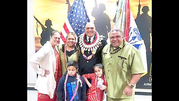 Chaplain Tupuola with family members