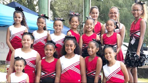 The beautiful cheerleaders of the American Youth Football of Samoa (AYFS)