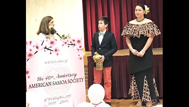 Angelina Vaosa Roberts (right) is representing American Samoa at the Annual Cherry Blossom Festival in Washington DC.  [photo: courtesy]