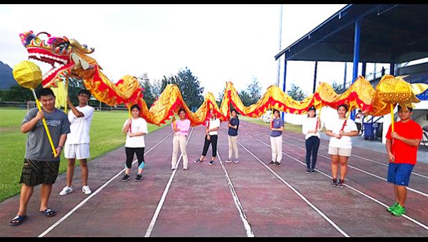 Teens representing the Chinese Association of American Samoa