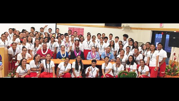 Participants in the 9th Annual Close Up Youth Summit in American Samoa.