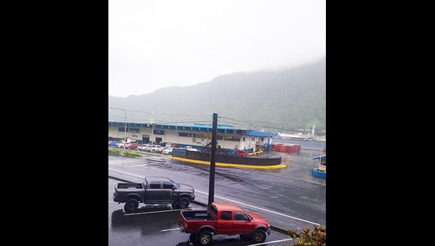 Cloudy skies over Pago Pago harbor