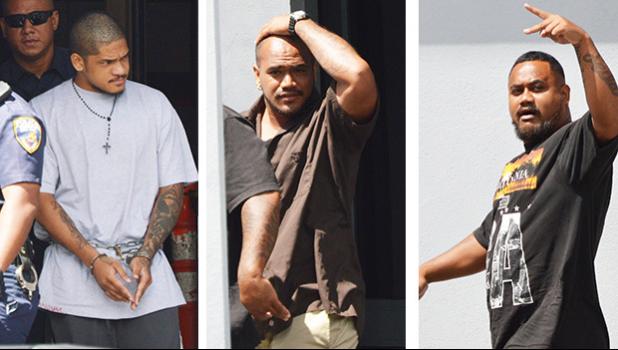 ARRESTED: (left-right) TCF inmate Manu Lefatia ; TCF inmate Asofa Titio ; TCF inmate Reggie Va’avale 