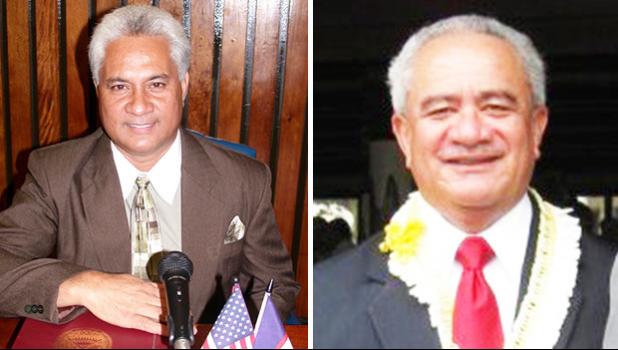 Rep. Larry Sanitoa and Sen. Togiola Tulafono