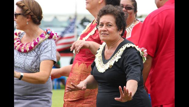 Congresswoman Aumua Amata during last year's Flag Day.