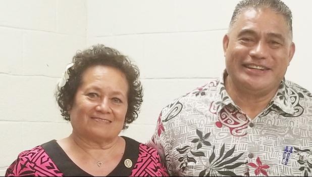 Congresswoman Aumua Amata and Director of Health Motusa Nua
