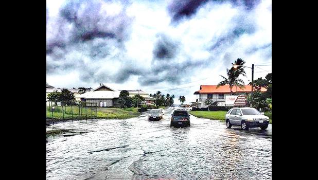 Flooding in the area between Cost U Less and SSAB Pago (now GIAS store)