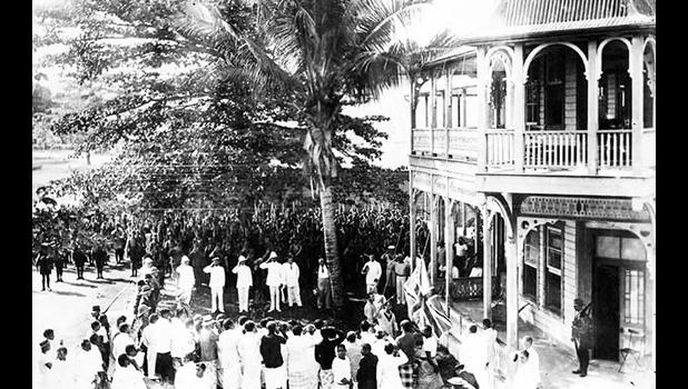 Apia courthouse in August 1914.