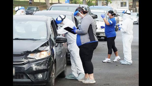 Drive up testing in Honolulu