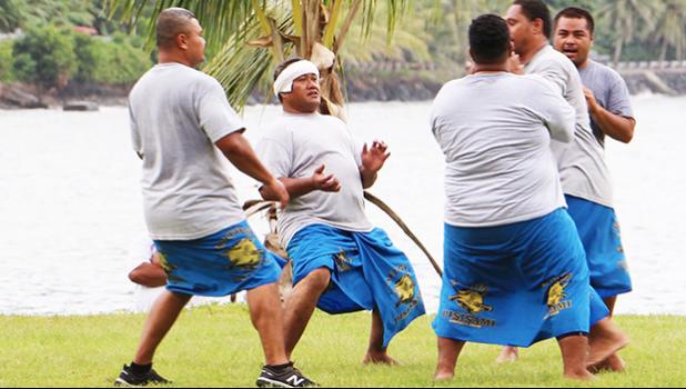 Talitua’a le au a le Pisisami (Vaitogi) i le tatou ta’aloga i le Aso Gafua ma le ‘au a le Sinapati (Tafuna). Manumalo le Pisisami 101 (14pe), Sinapati 67 (19pe)  (ata:THA)