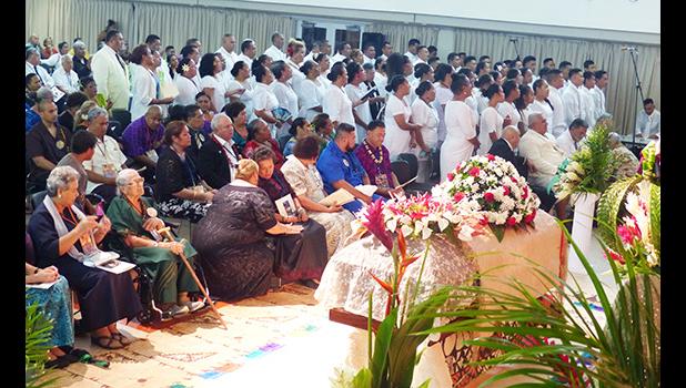 The Fagatogo Methodist choir singing 