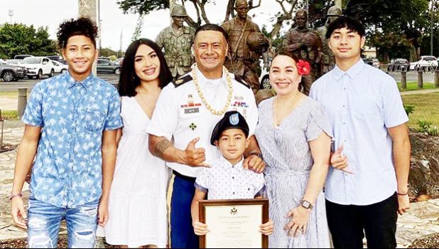 CSM Selau Aiava Jr. and family