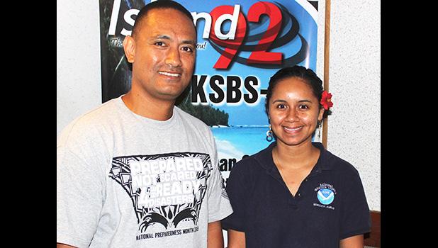 Salu Hans Malala and Dora Meredith were at the KSBS-FM studio 