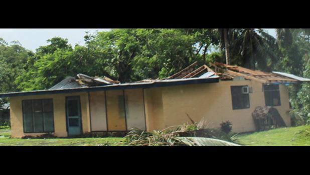 Saturday morning, a look at a home that had its roof  blown off during strong winds from Friday’s Tropical Storm Gita. Samoa News observed several homes in Nu’uuli along the main road, had roofs blown off by strong winds. Similar reports were coming from other villages on Tutuila. [photo: Fili Sagapolutele]