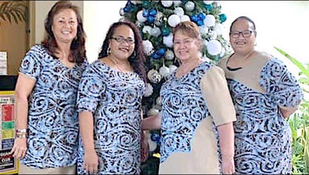 (l-r) Lydia Faleafine Nomura, Flo Aetonu, Minnie Tuia, and Letitia Peau