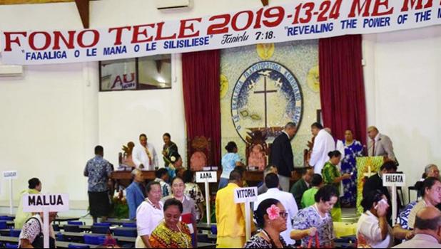 The delegates leaving the conference room after the week-long conference