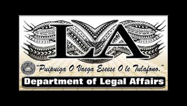 No explanation is provided in the notice for the reason behind the proposed changes but Samoa News understands that about 4 lawmakers who knew about this action, plan to seek an explanation from the Administration when the Fono reconvenes on Mar. 13. Dept of Legal Affairs logo