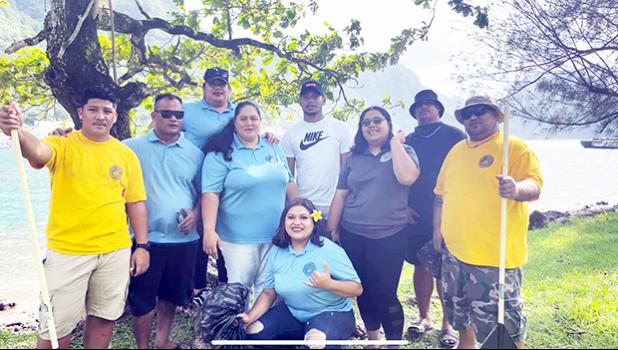 Human Resources staffers during Islandwide Clean up