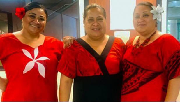 Davina with DHR Finance; Ina with Payroll; and Lynn from the Classification-Contract Section