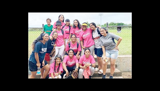 Some of the Diamond Teen Girls Softball participants