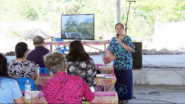 Education Department director Dr. Ruth Matagi-Tofiga speaking at cabinet meeting last week.